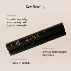 DIME applicator brush close-up showing precise tip for neat lash application