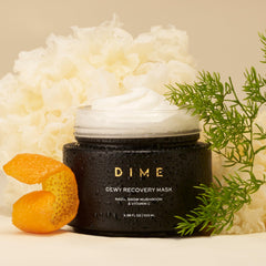 DIME open jar texture close-up, shows creamy gel and hydrating consistency
