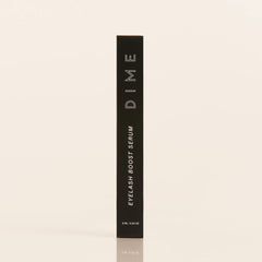 DIME sustainable outer box and label emphasizing clean-beauty packaging