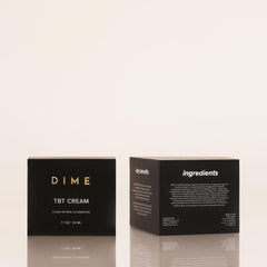 DIME before and after skin texture image illustrating smoother, firmer-looking skin benefit