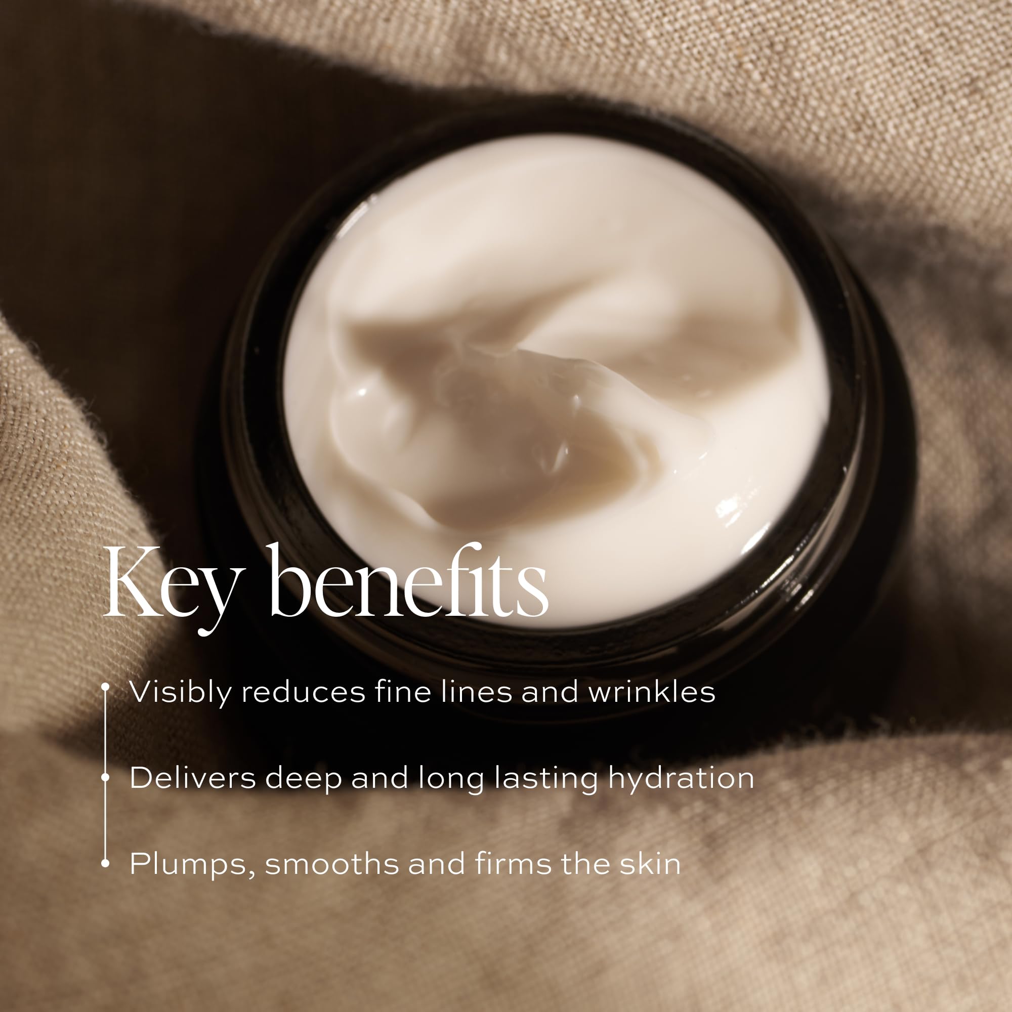 DIME cream on fingertip ready to apply delivering targeted hydration