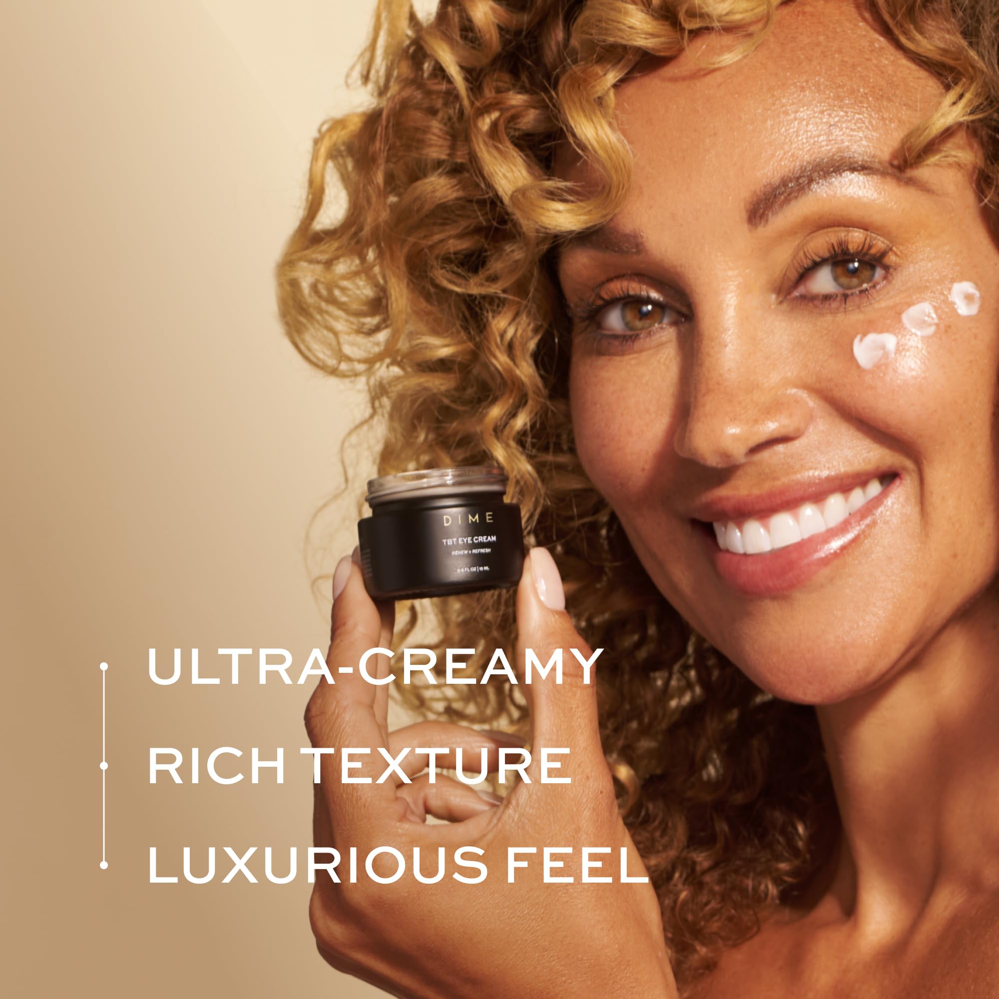 DIME eye cream paired with cleanser for a complete gentle skincare routine