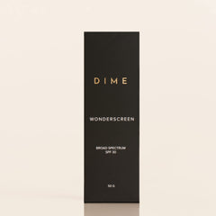 DIME Wonderscreen with squalane and beetroot visuals highlighting nourishing benefits