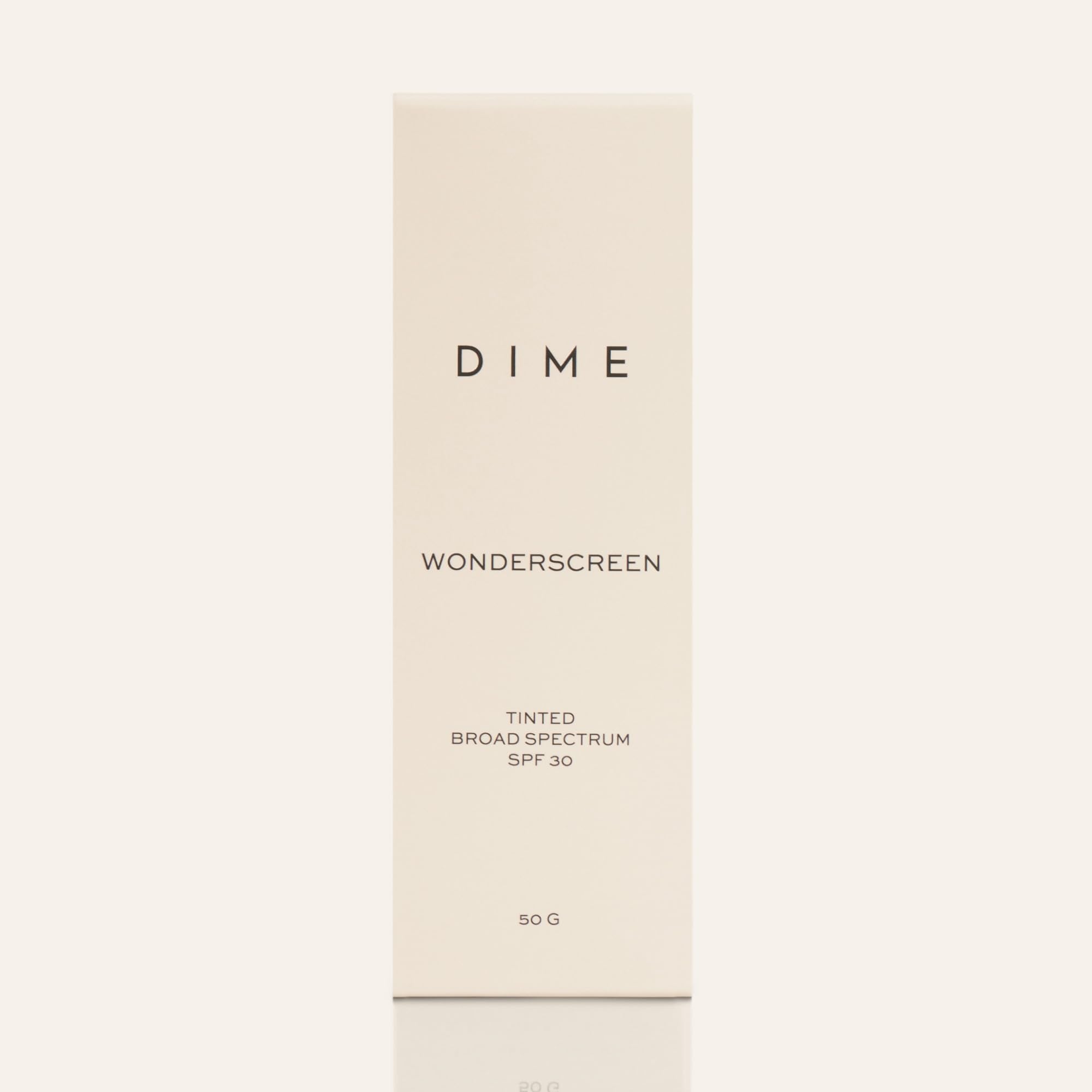 DIME label close-up highlighting 19% zinc oxide and clean ingredients