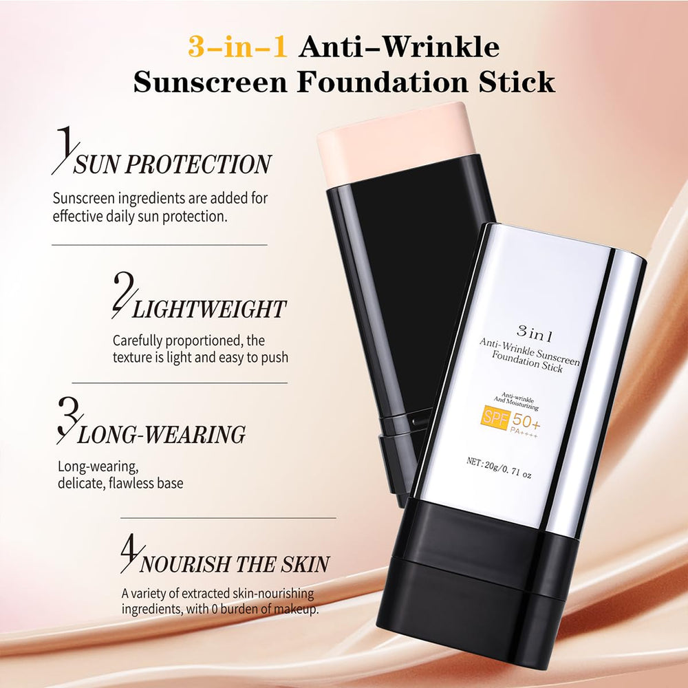DIMOT applying stick on cheek demonstrates quick coverage benefit