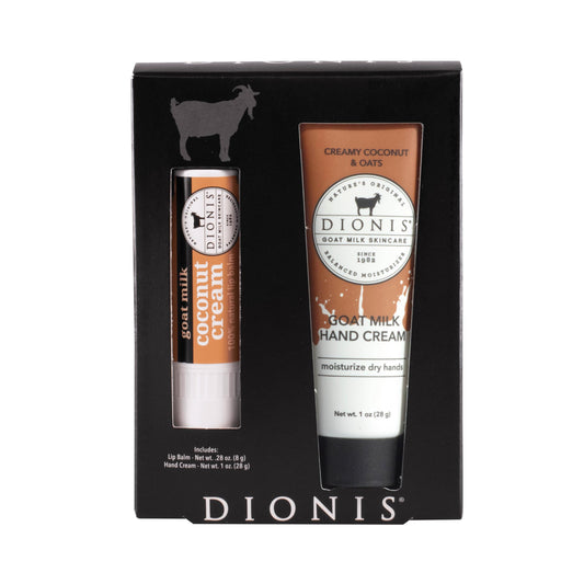 Dionis packaging front view showing set and easy storage benefit