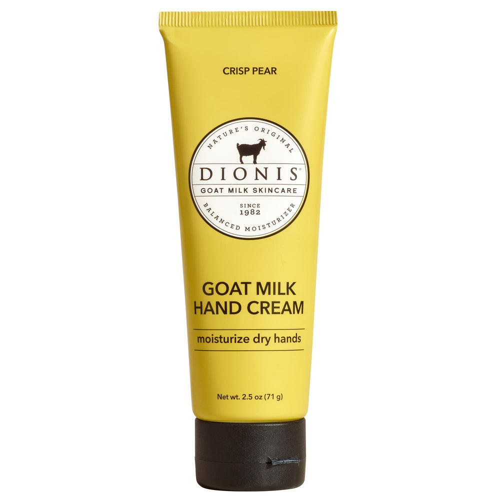 Dionis Crisp Pear front tube showing label and size, highlights portability