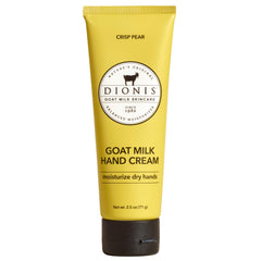 Dionis Crisp Pear front tube showing label and size, highlights portability