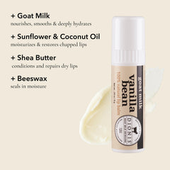 Dionis lip balm top detail showing applicator and smooth balm