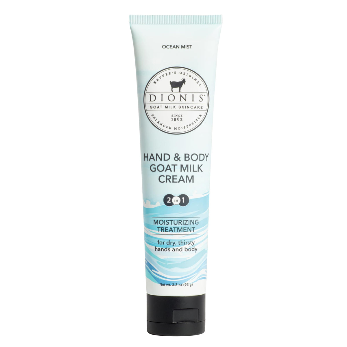 Dionis Ocean Mist front tube showing clean packaging and travel size benefit