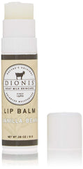 Dionis vanilla bean lip balm front view showing smooth moisturizing finish