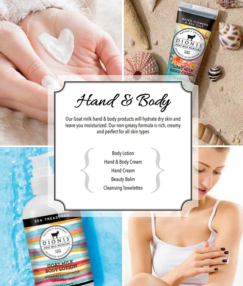 Dionis cream spread on hand showing fast moisturizing effect