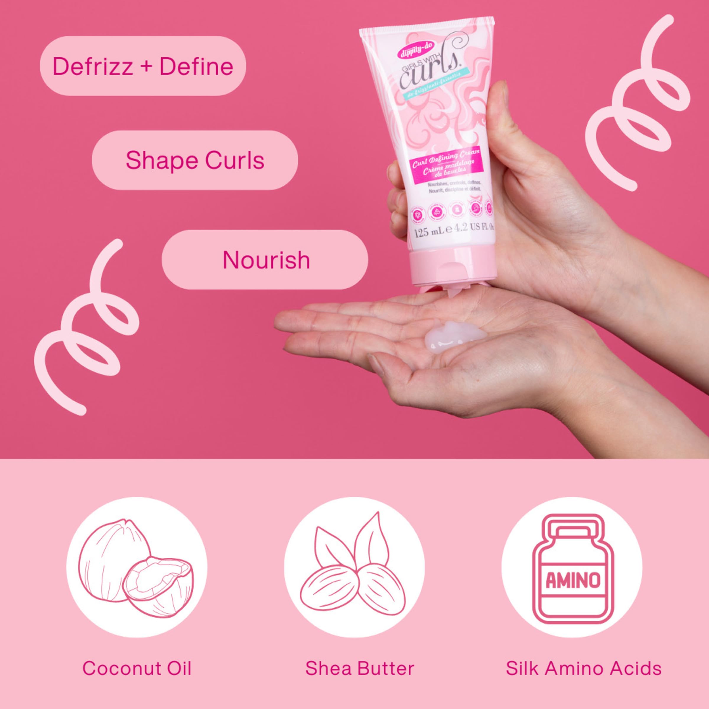Dippity Do cream texture swirled in jar highlighting smooth application benefit