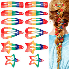 DIUEWOW front group display of 12 rainbow clips showing colourful options and convenience
