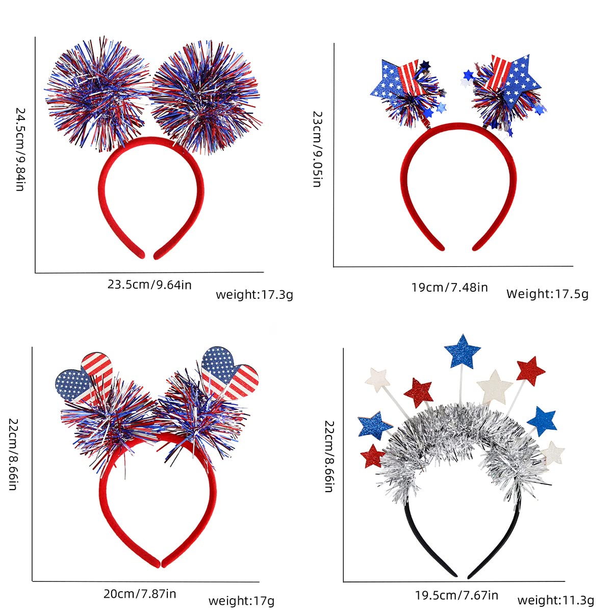 DIUEWOW group wearing headbands at party illustrating coordinated patriotic celebration