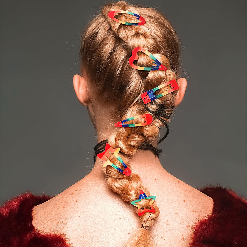 DIUEWOW clip worn in a ponytail demonstrating secure hold and festive look