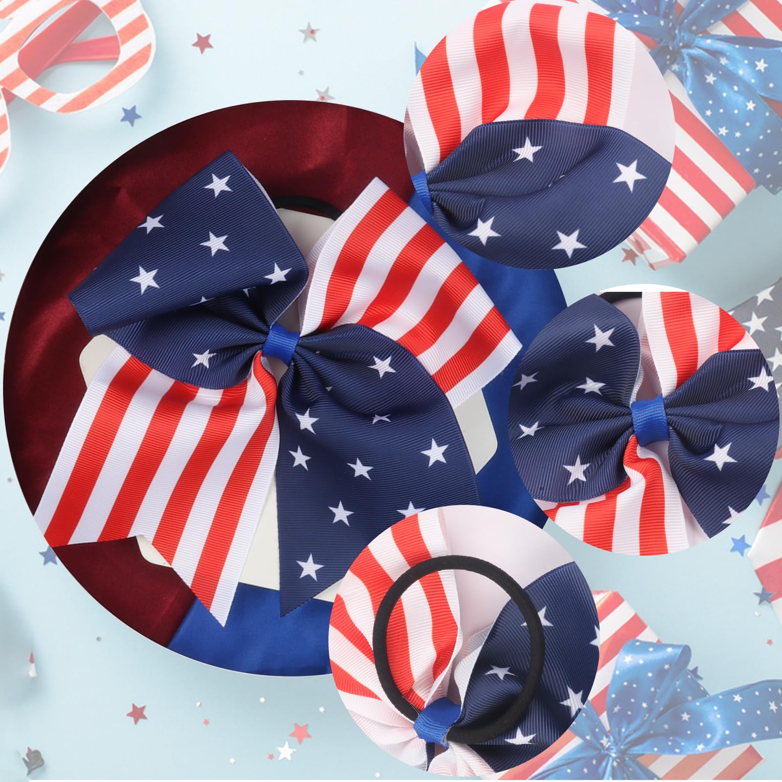 DIUEWOW styled with Fourth of July outfit showing cohesive patriotic accessory