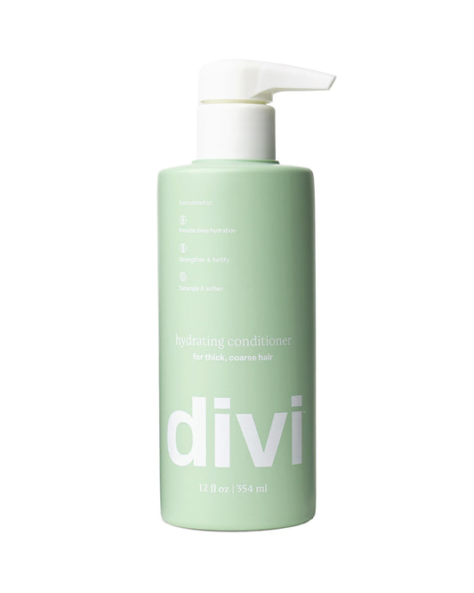 Divi front bottle showing label and size, highlights nourishing benefits
