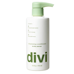 Divi front bottle showing product and lightweight volume benefit