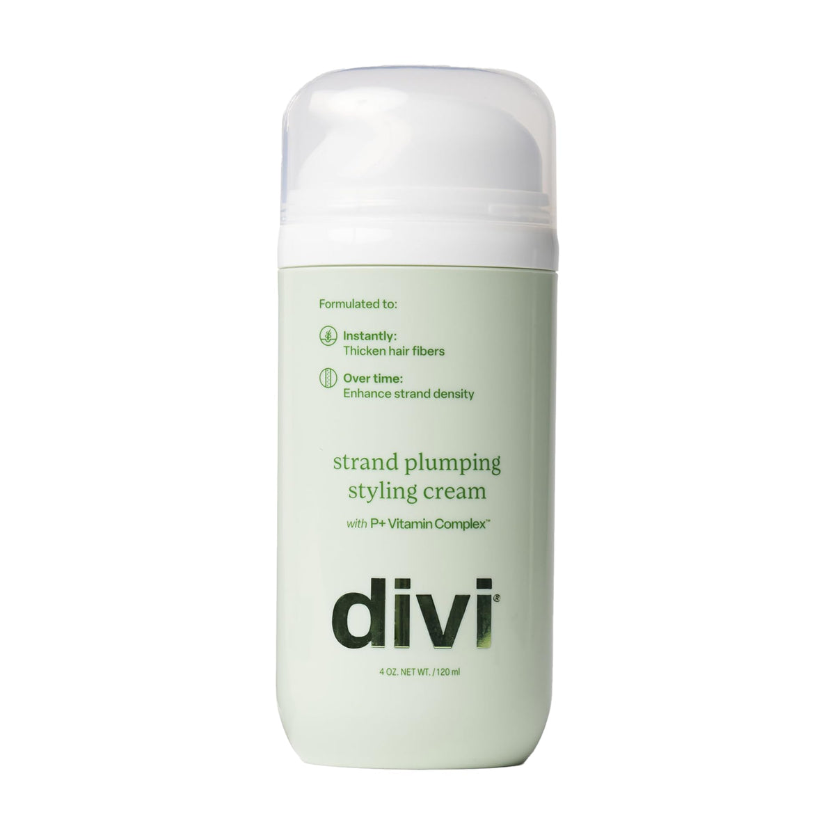 divi front packaging showing styling cream and instant volume benefit