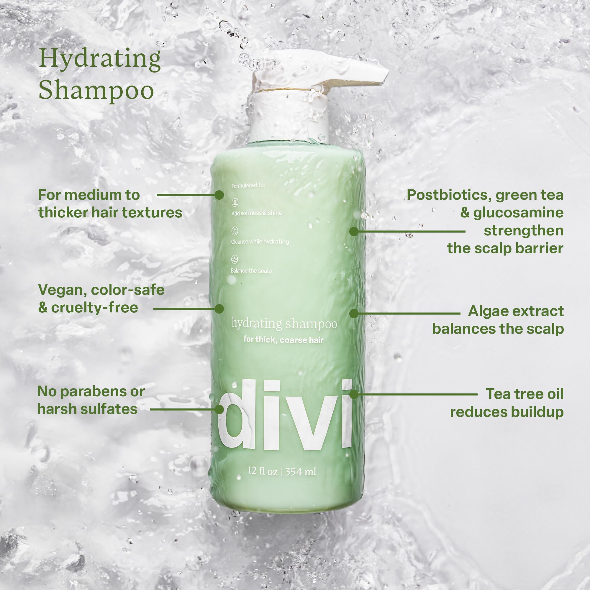 Divi ingredient botanicals arranged to show natural oils and extracts