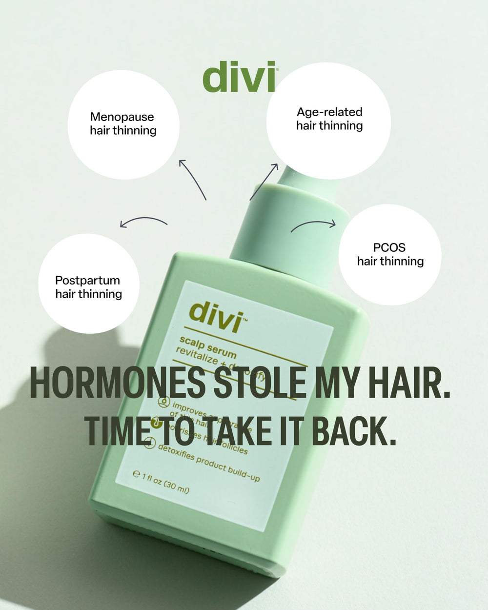 Divi bottle on bathroom shelf in lifestyle setting for routine-friendly benefit