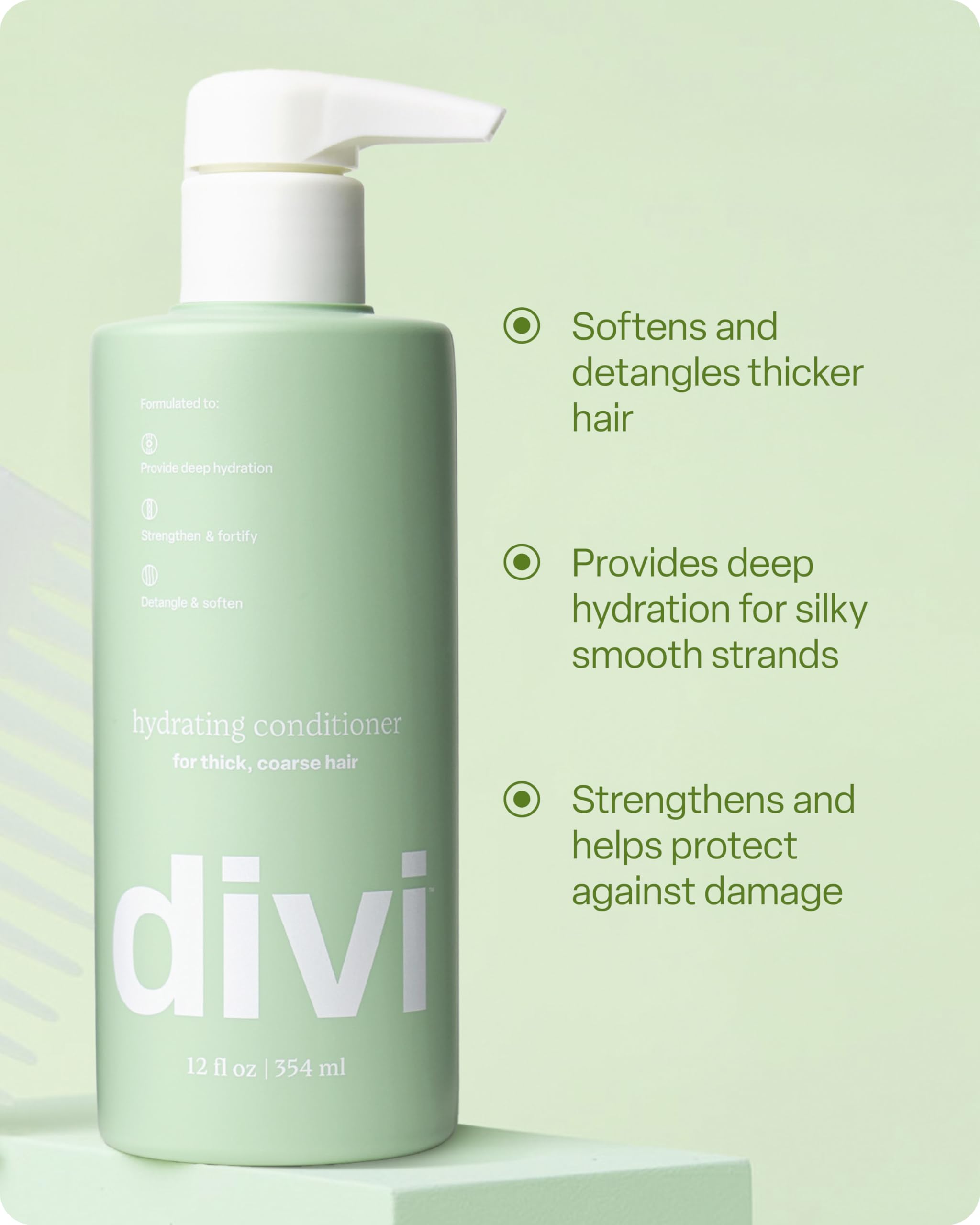 Divi pump dispensing conditioner, fast application and easy portion control