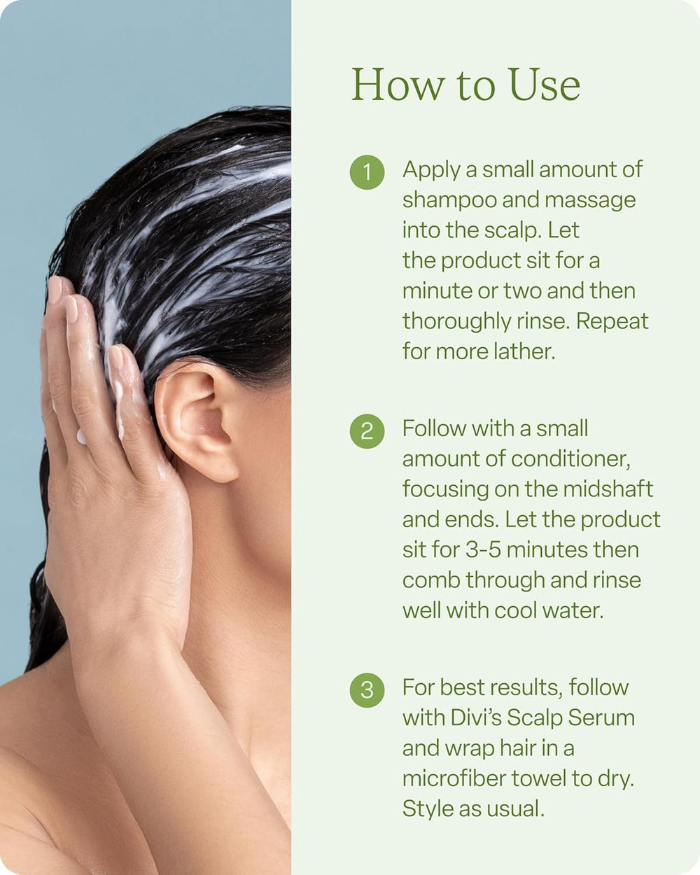 Divi scalp serum dropper detail showing precise application and targeted nourishment