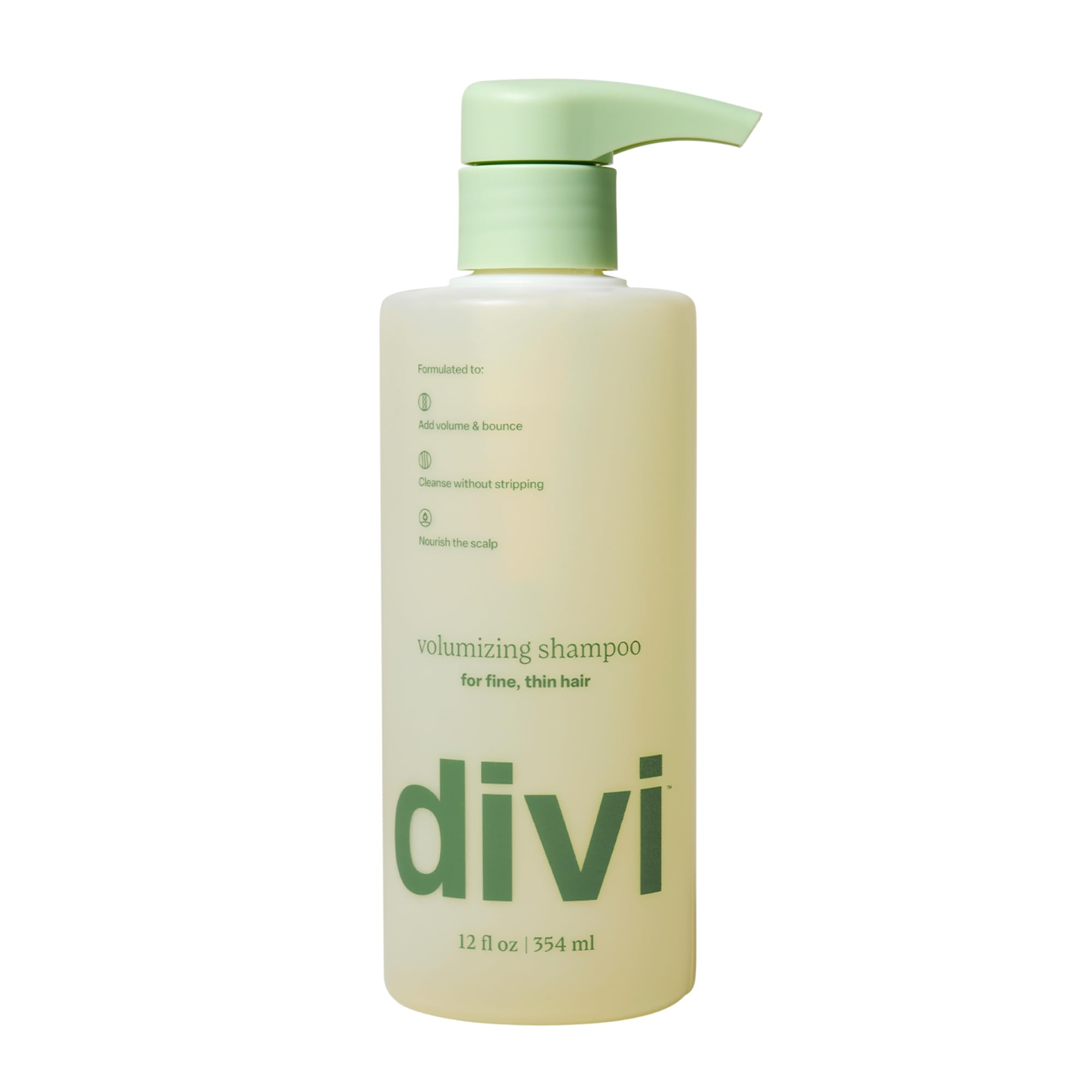 Divi front bottle image showing product and volume benefit