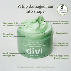 Divi whipped mask texture close-up demonstrating lightweight, airy feel