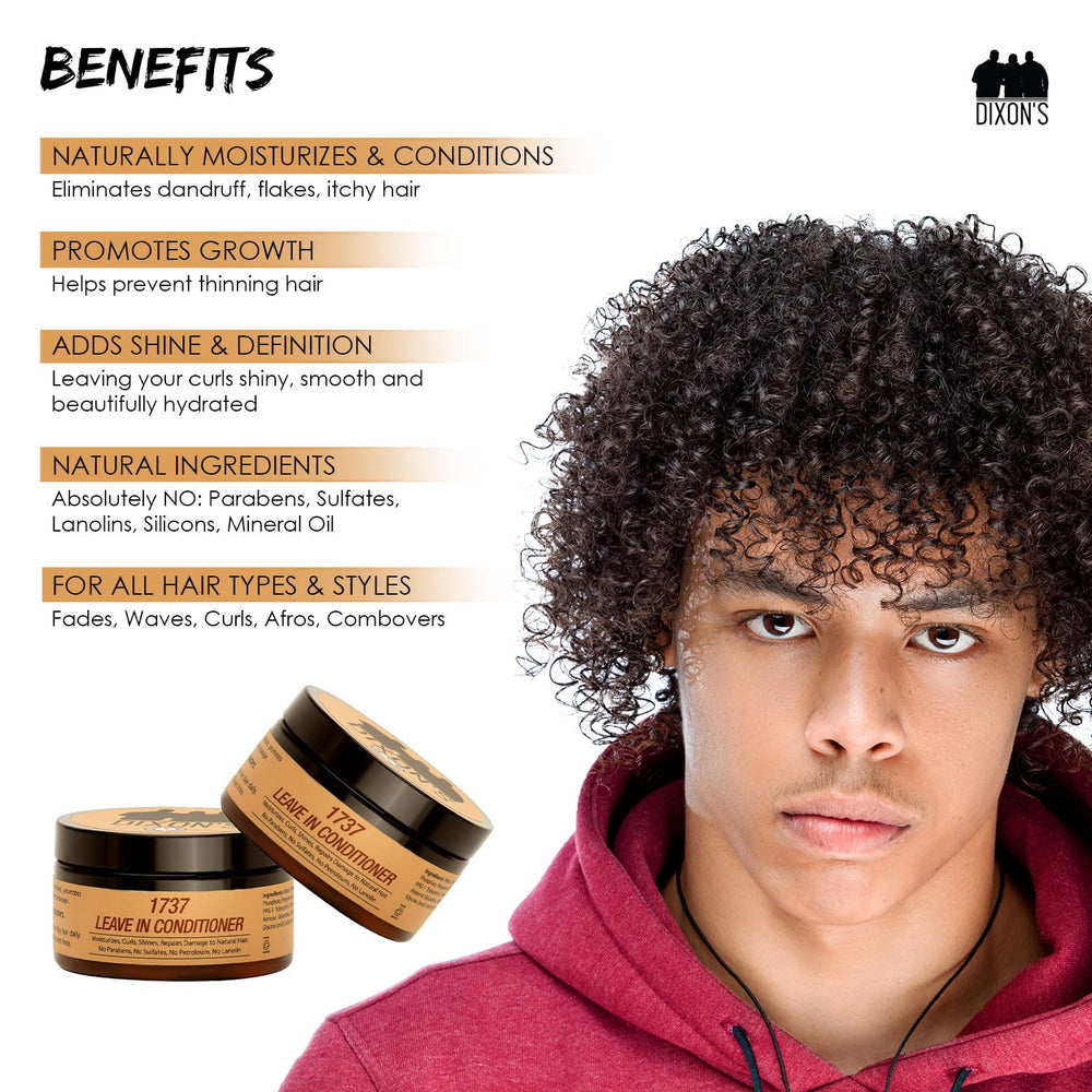 Before and after curls using Dixon's 1737 showing improved definition benefit