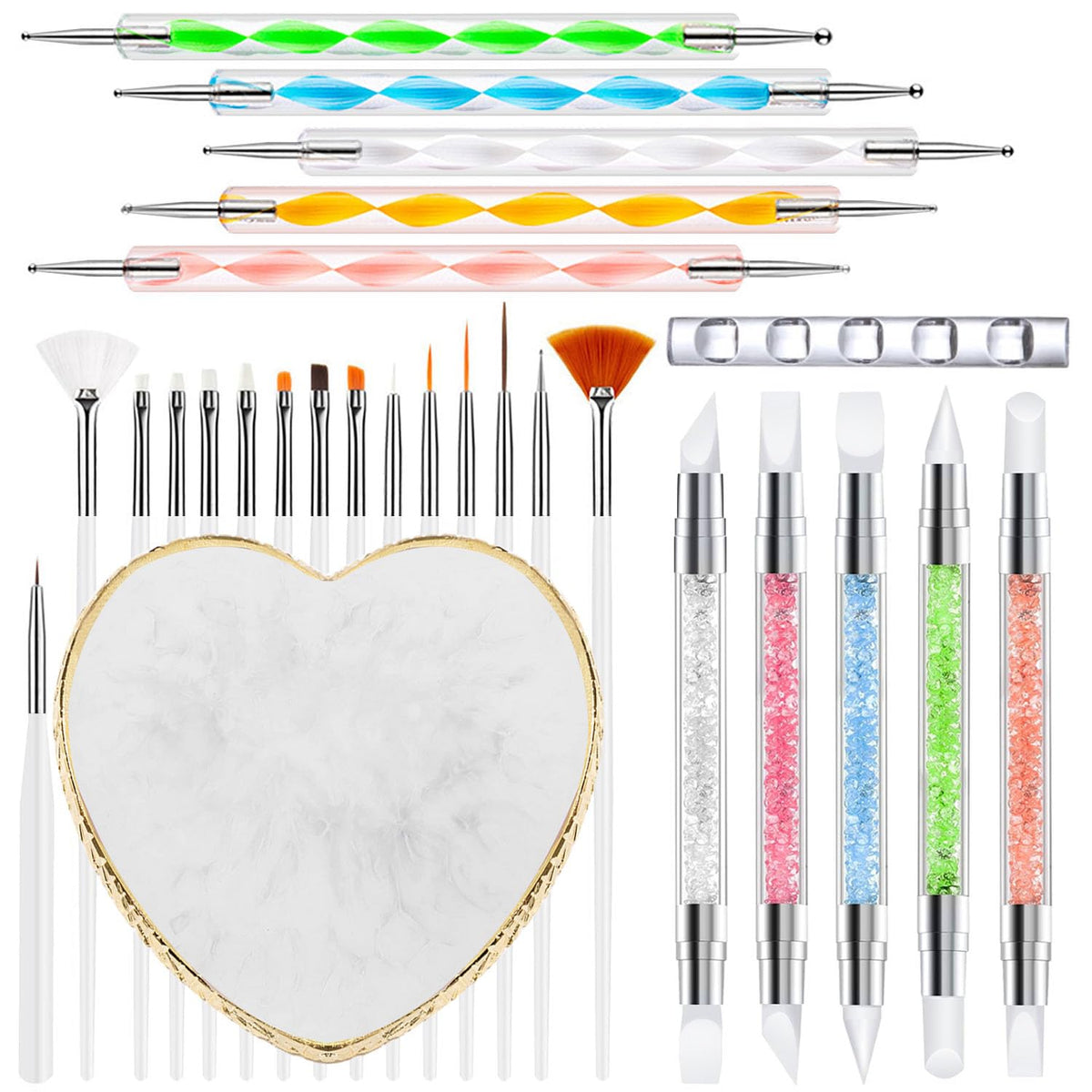 DIYCICO full 27-piece kit laid out showing brushes and tools for organized workflow