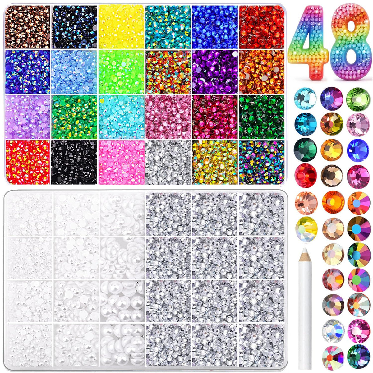 DIYCICO front packaging boxes showing organized grids and many colors for easy project starts