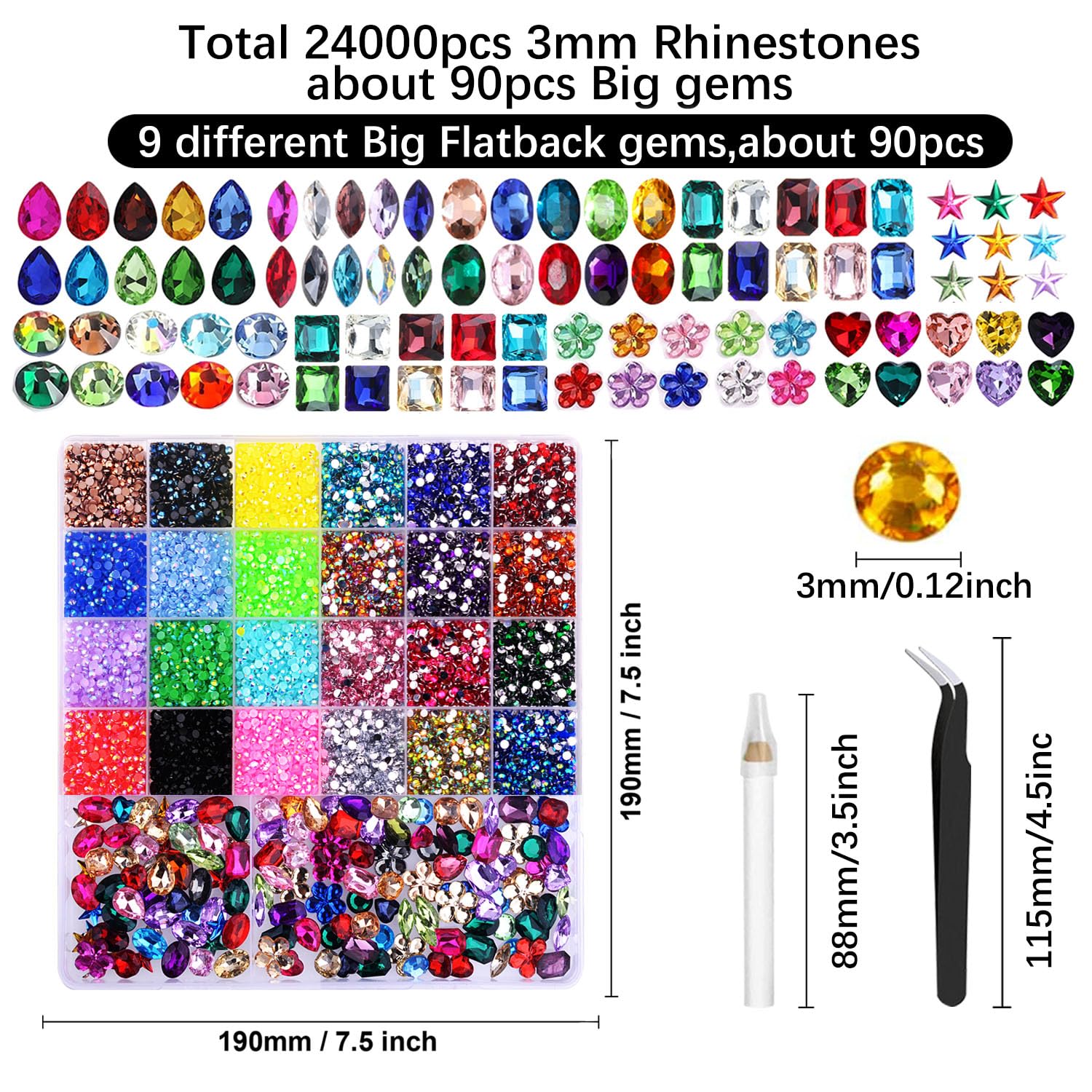DIYCICO rhinestones applied on nails demonstrating salon-quality shimmer