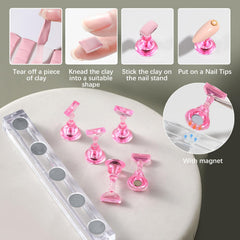 DIYCICO resin palette and clay for mixing colors and securing nail tips