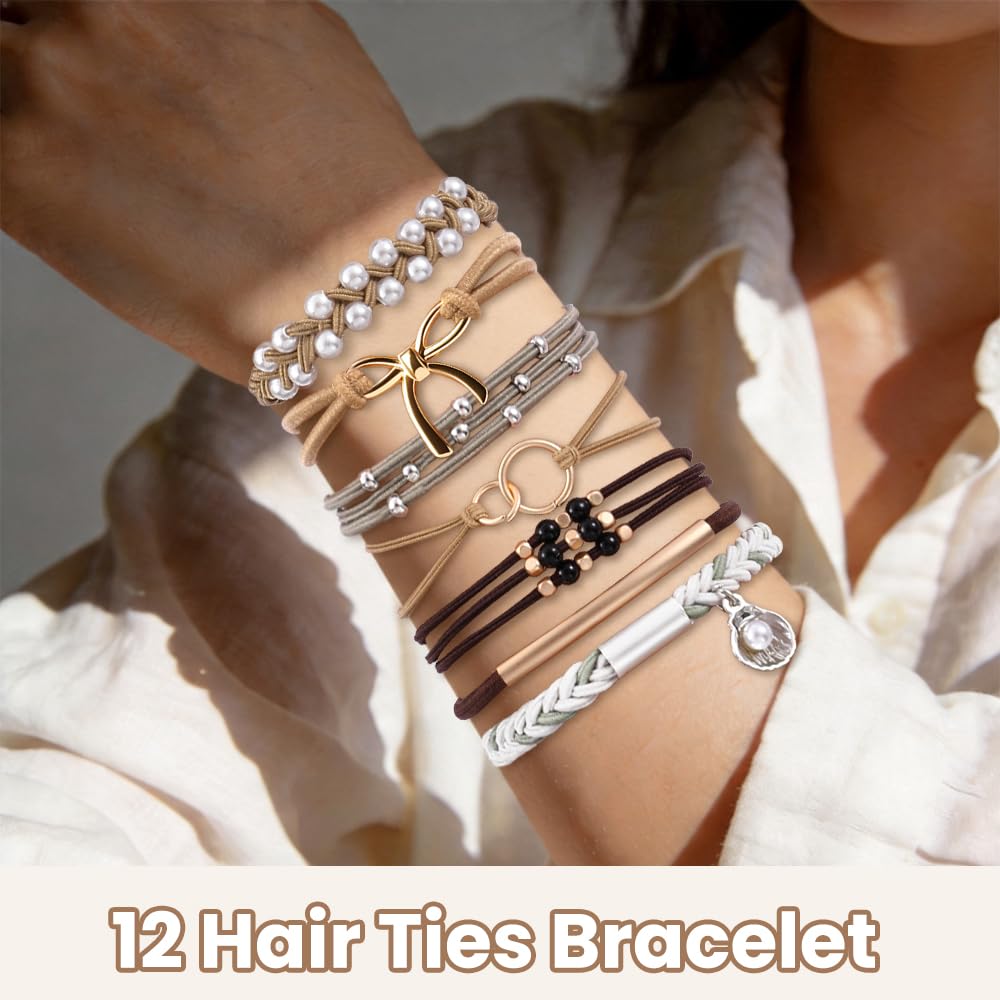 DIYDEC hair tie next to ruler illustrating compact travel-friendly size