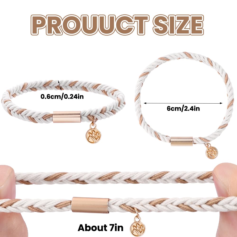 DIYDEC hair tie stretched to show elasticity and gentle hold