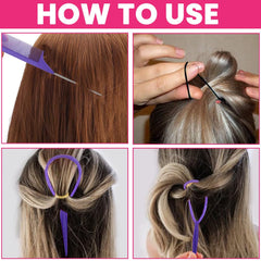 DIYDEC styling tools and spiral ties, simplifies braid and ponytail creation
