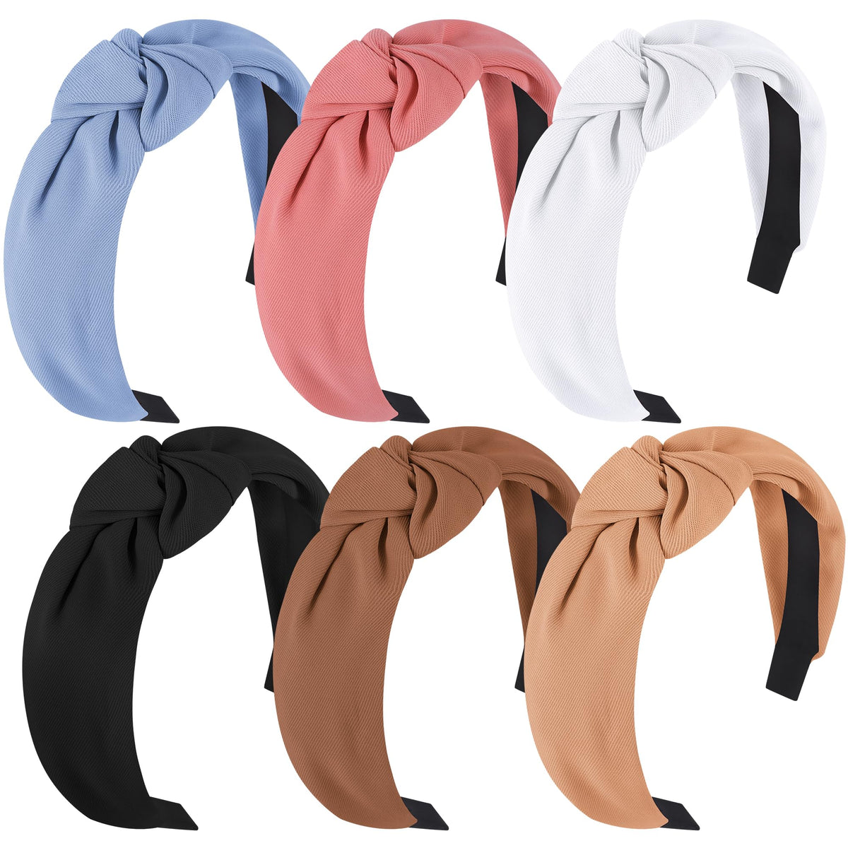 DiyJibb front view of six-color headband set shows convenient variety and gift-ready look