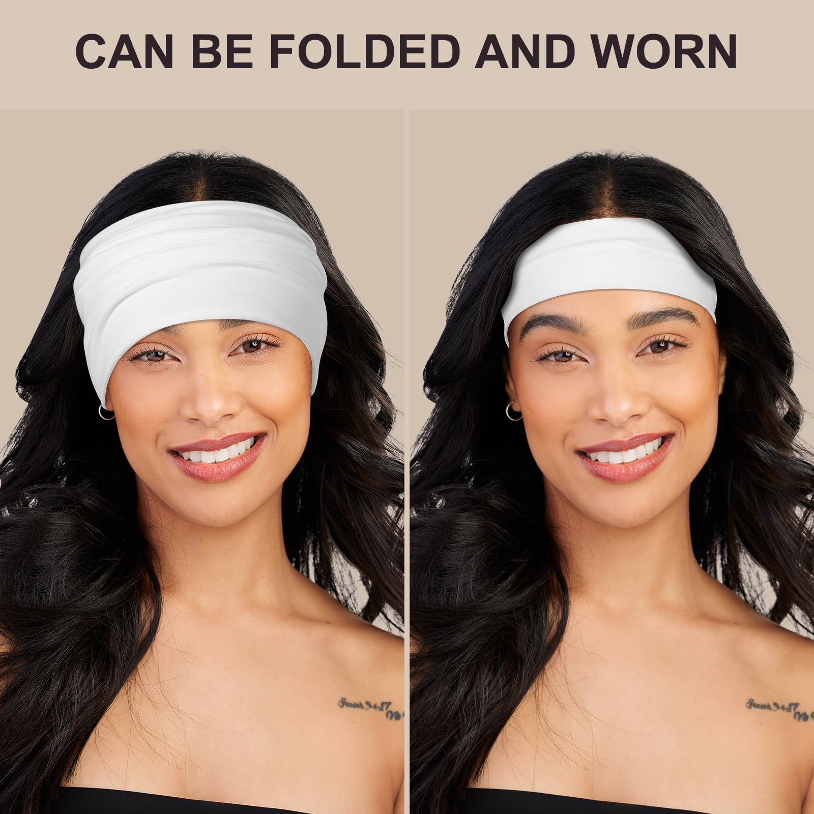 DiyJibb headband stretched to show elasticity and secure fit