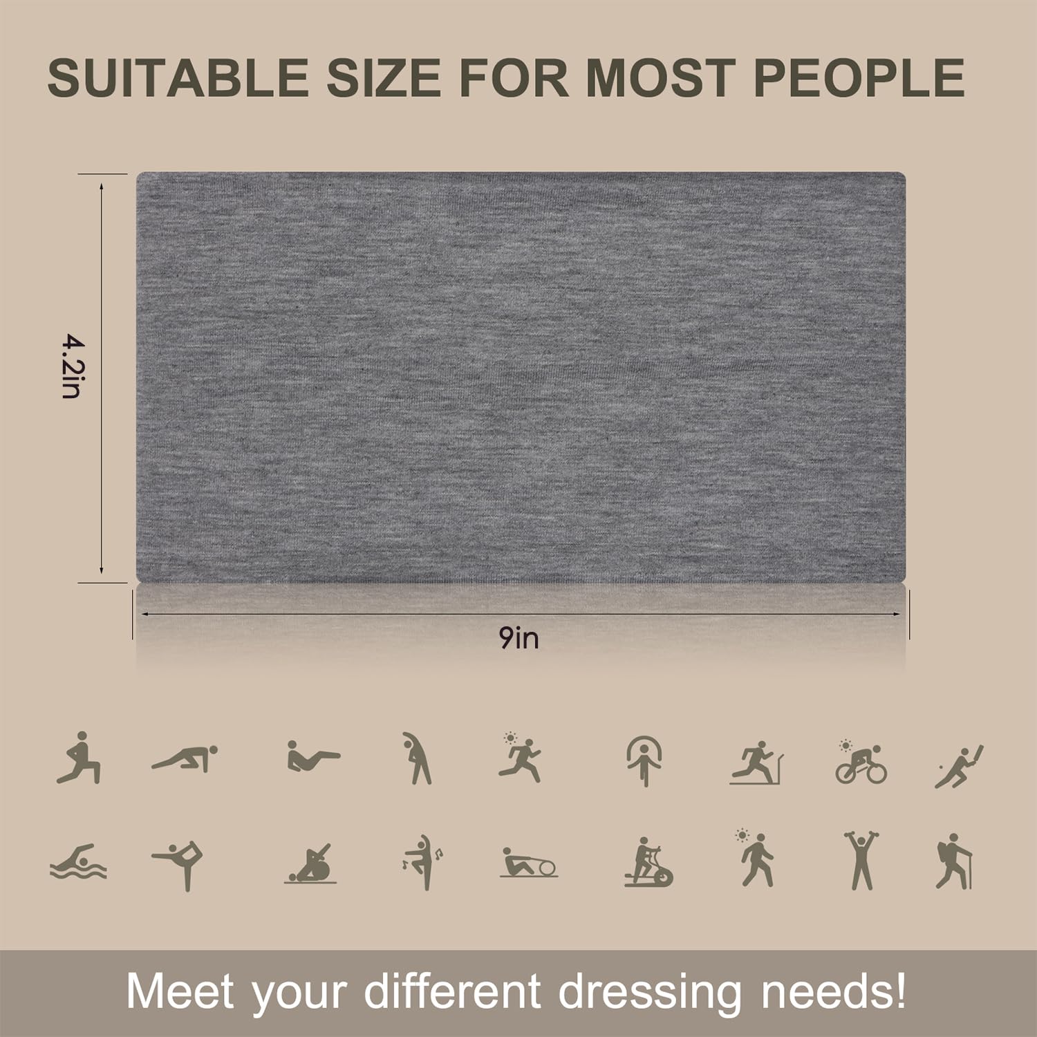 DiyJibb single wide band flat lay demonstrating stretch and comfort