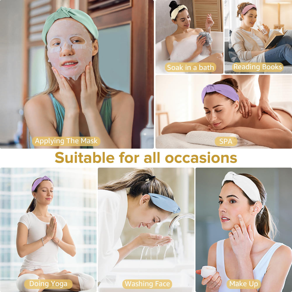 DiyJibb six headbands laid flat displaying color options for outfit matching