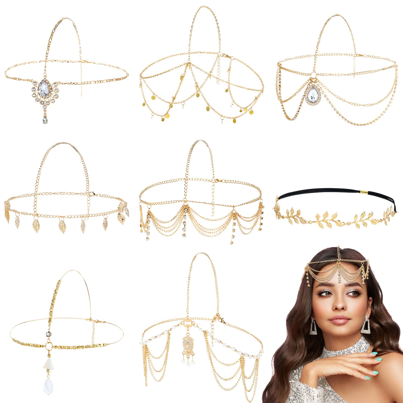 Dizila front packaging showing full eight-piece head chain set for easy selection