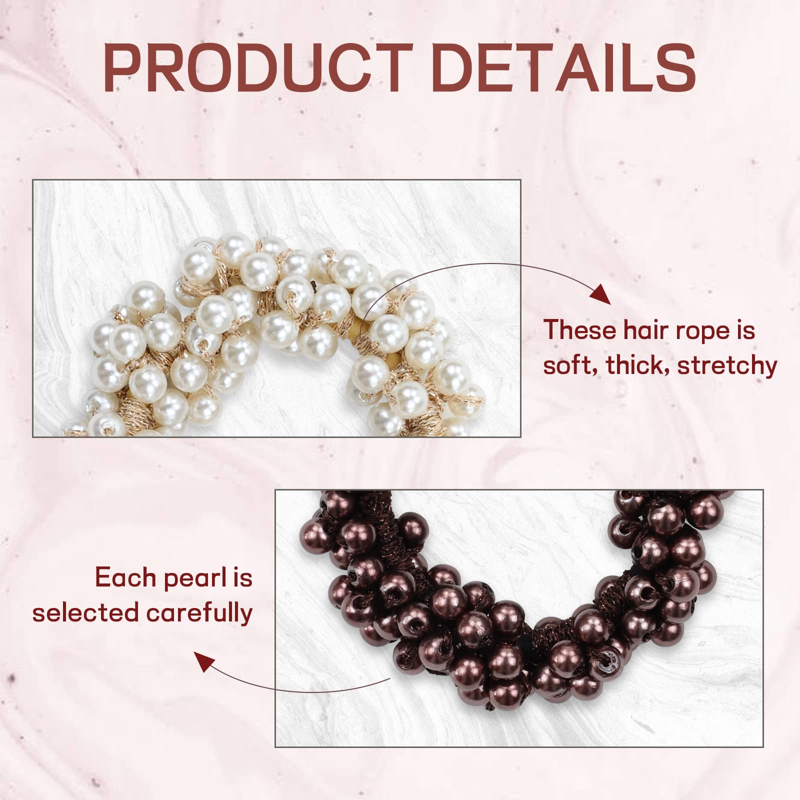 Dizila hair tie holding a ponytail securely and adding sparkle to hair