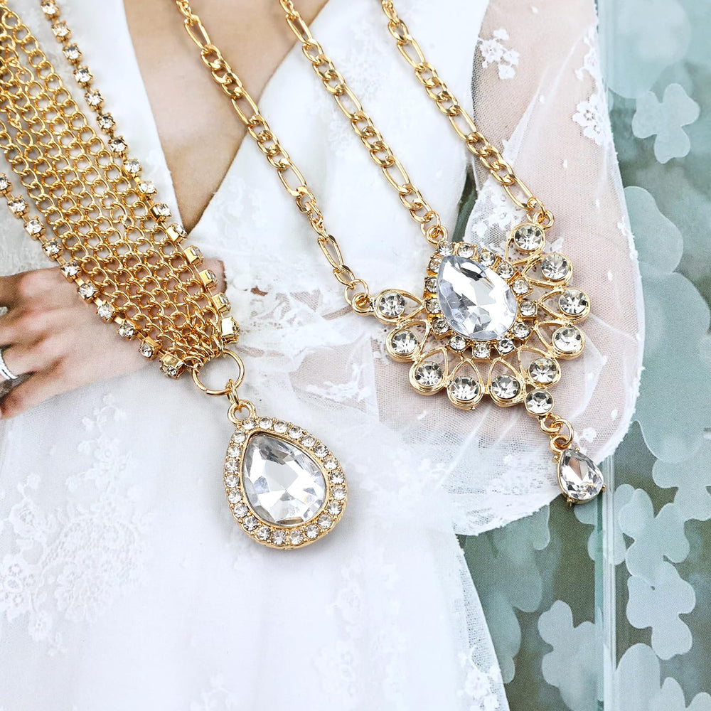 Dizila head chain held on hand to show scale and adjustable fit benefit