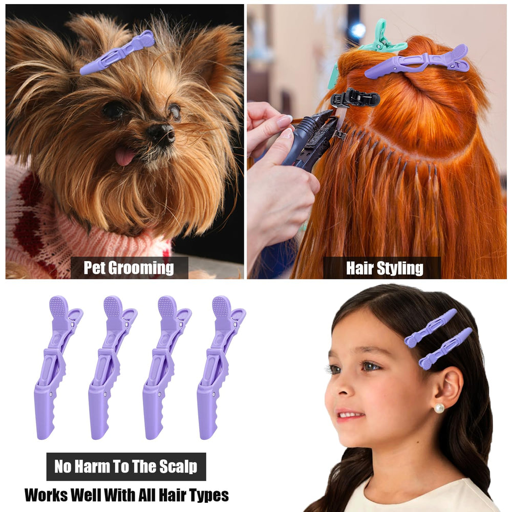 Dkpyt clips securing hair during styling showing faster neat sections