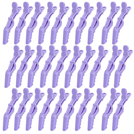 Dkpyt front view of purple alligator clip pack showing quantity and color benefit