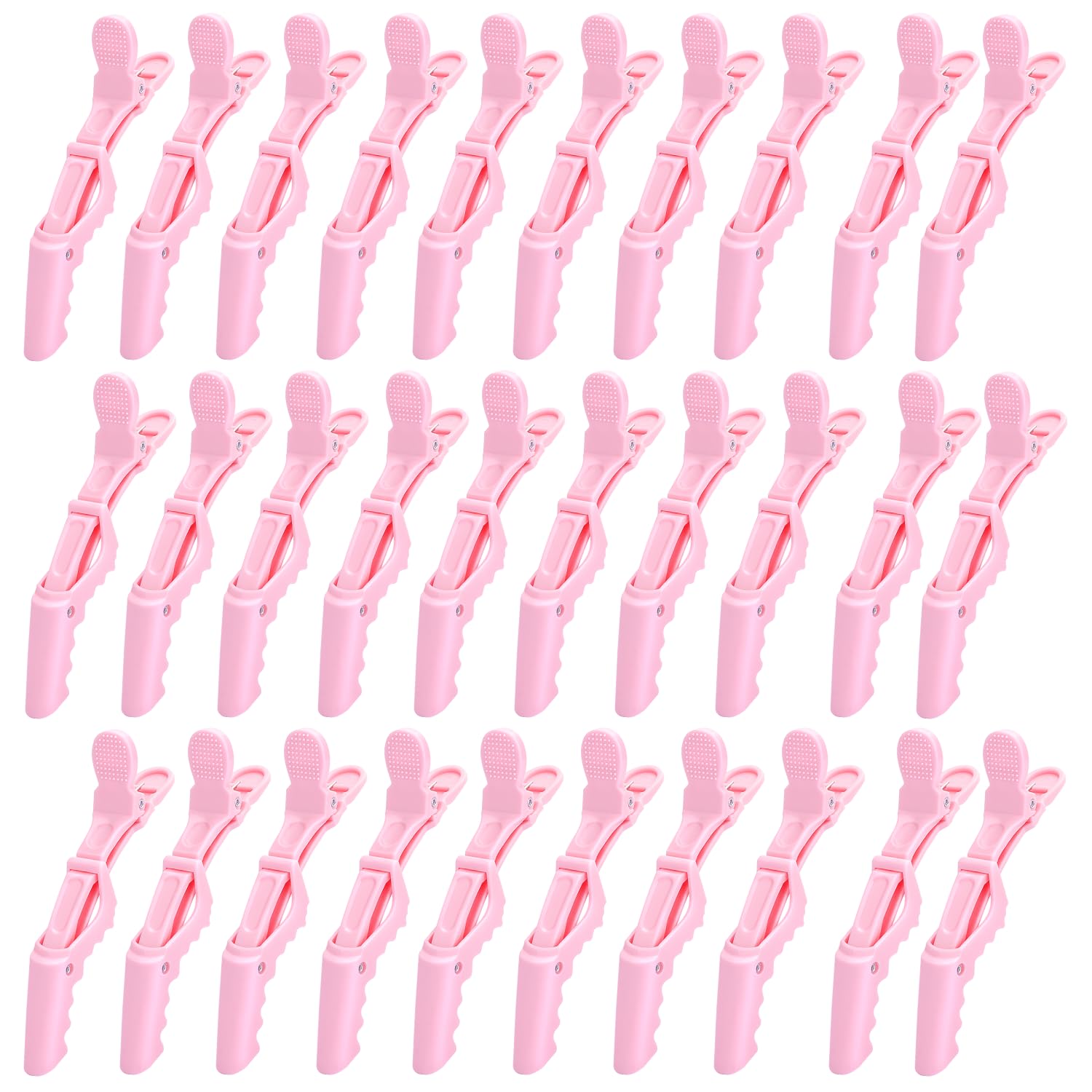 Dkpyt front view of 30 pink clips showing full pack and color, ideal for kits