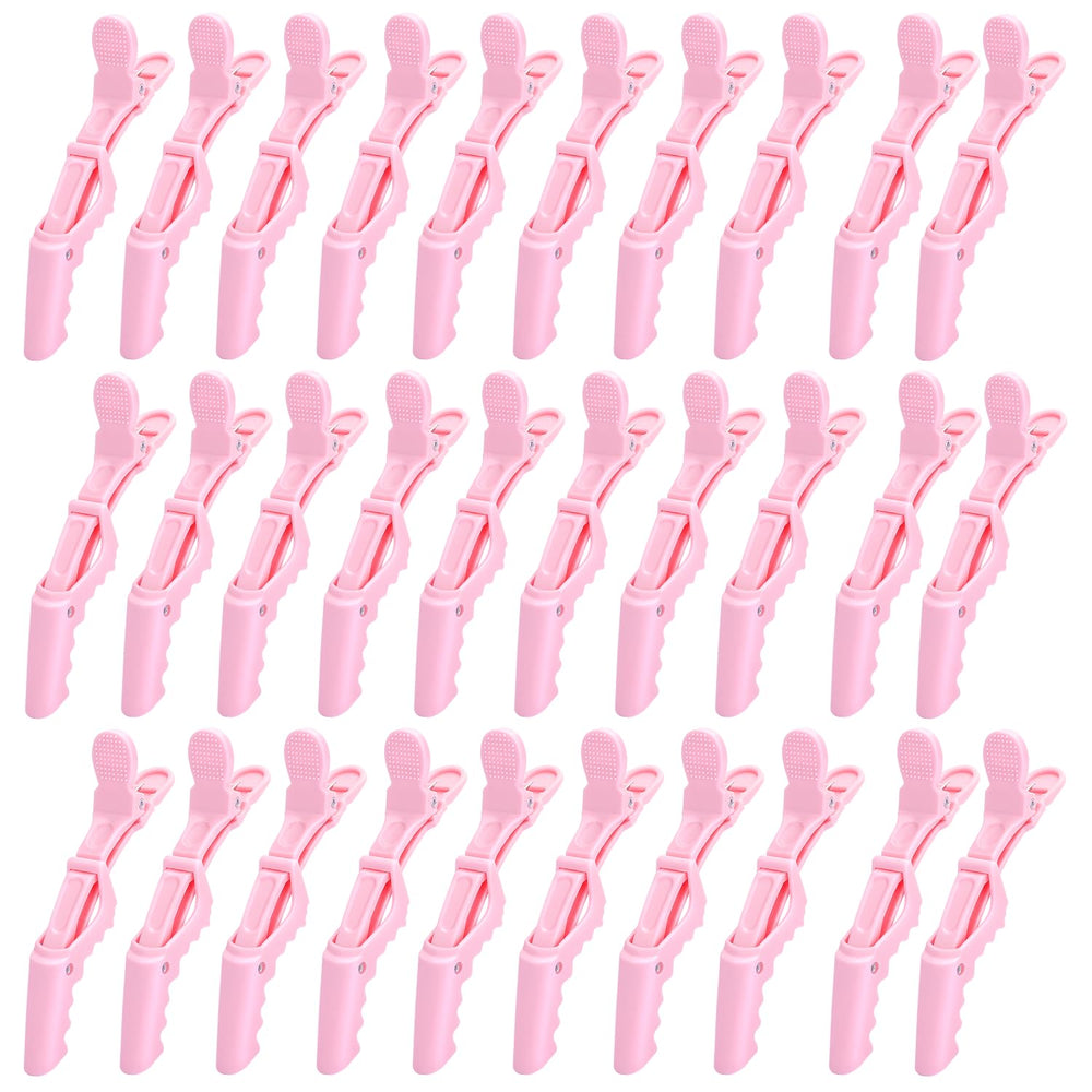 Dkpyt front view of 30 pink clips showing full pack and color, ideal for kits