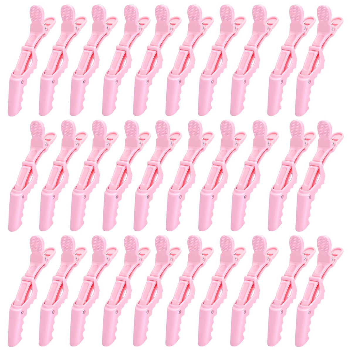 Dkpyt front view of 30 pink clips showing full pack and color, ideal for kits